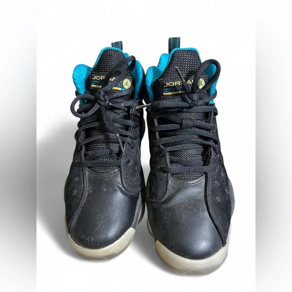 Nike Air Jordan Jumpman Team Pro II 874749-003 Black/Teal/Gold Youth Sz 7Y  2016